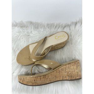 Circus by Sam Edelman Raquel Wedge Slip On Sandals Almond Size 10